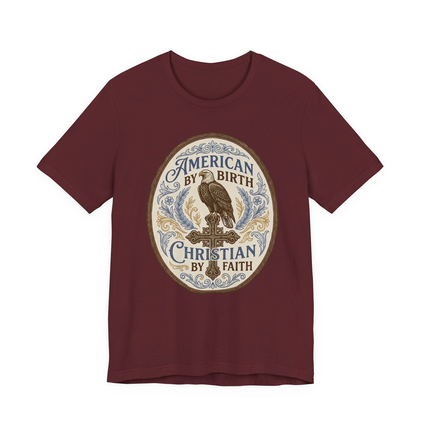 American by Birth, Christian by Faith Vintage Eagle T-Shirt