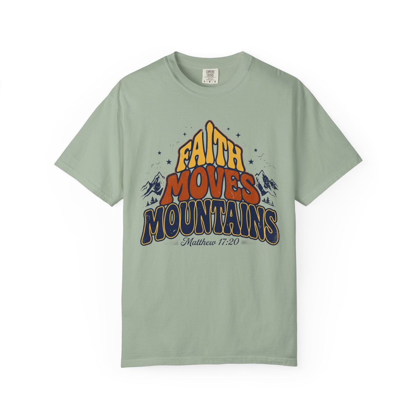 Retro Faith Moves Mountains Matthew 17:20 T-Shirt