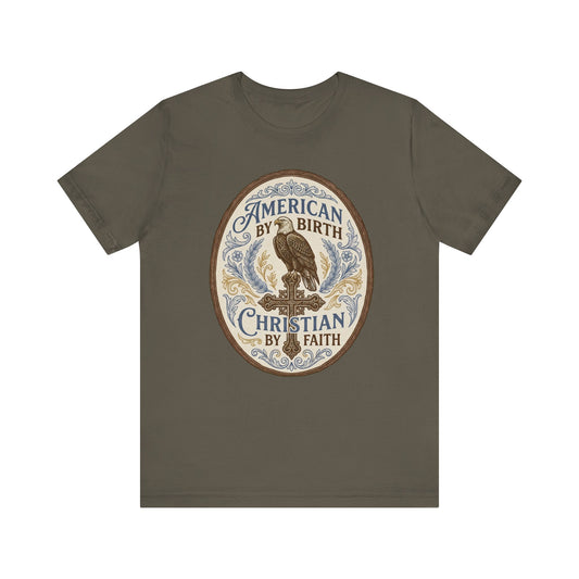 American by Birth, Christian by Faith Vintage Eagle T-Shirt