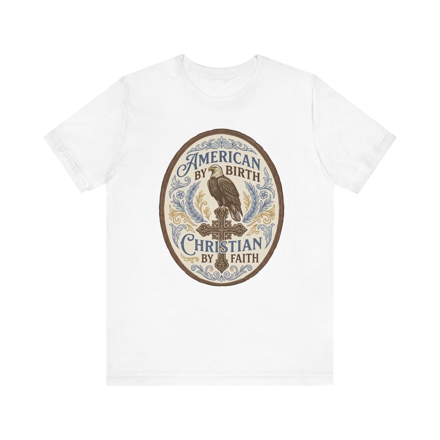 American by Birth, Christian by Faith Vintage Eagle T-Shirt