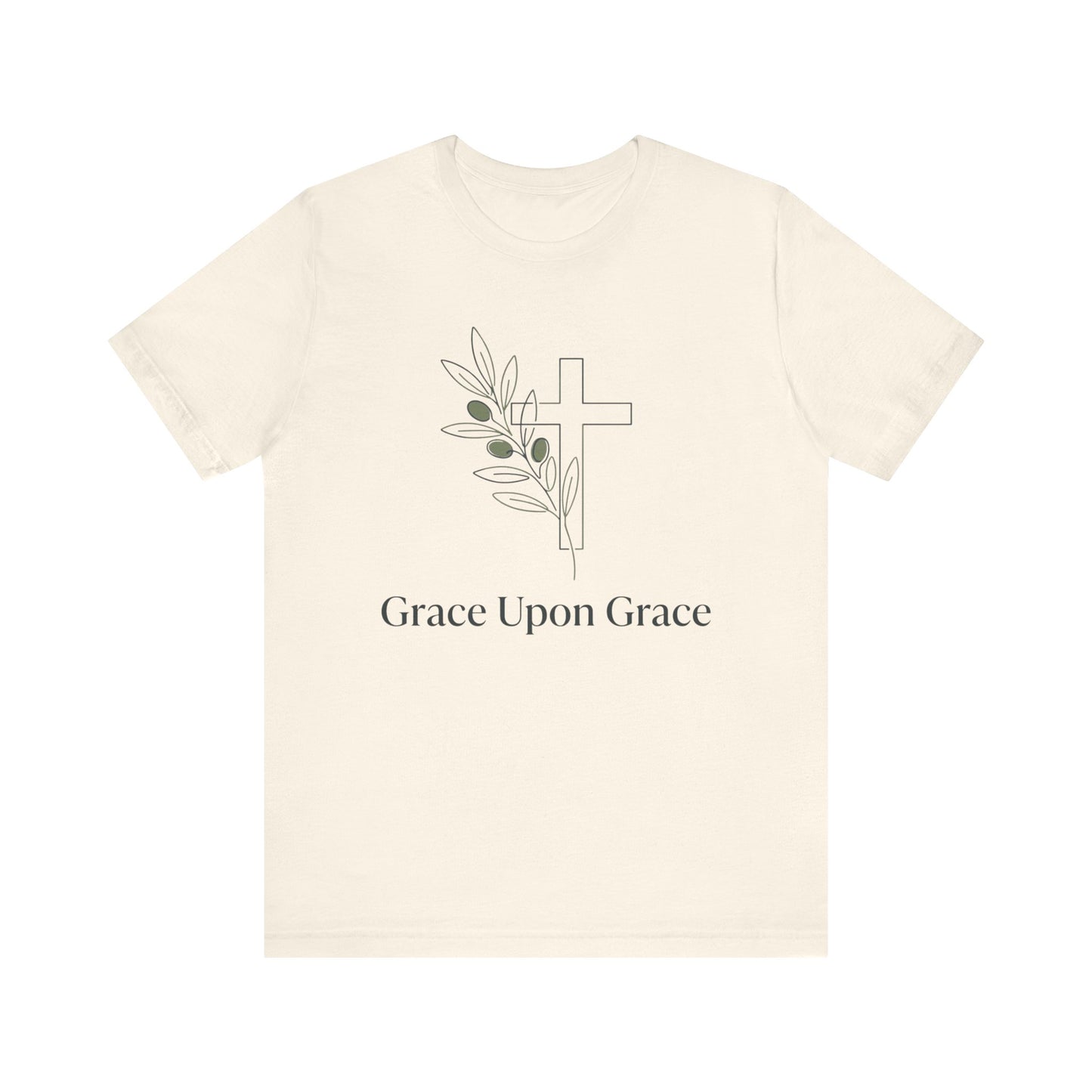 Grace Upon Grace Cross T-Shirt — Christian Faith Floral Tee