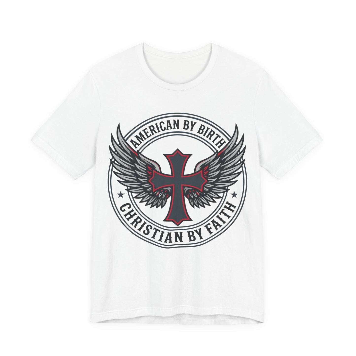 Christian by Faith American Flag Cross T-Shirt