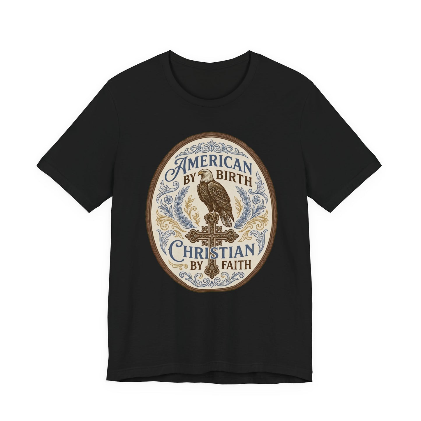 American by Birth, Christian by Faith Vintage Eagle T-Shirt