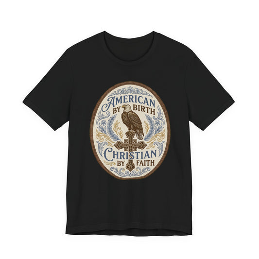 American by Birth, Christian by Faith Vintage Eagle T-Shirt