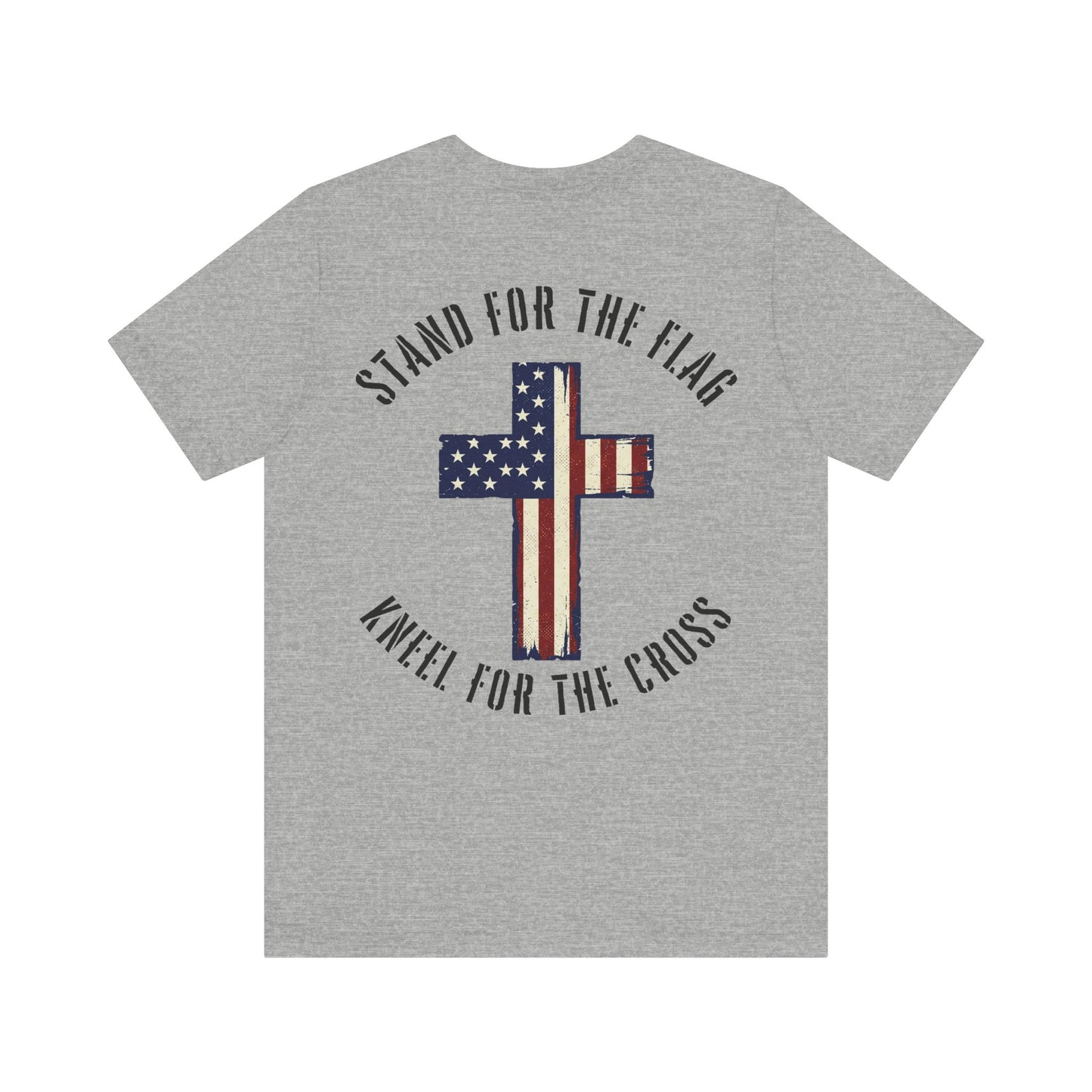 Stand for the Flag, Kneel for the Cross Tee — American Flag Cross Patriotic Christian T-Shirt