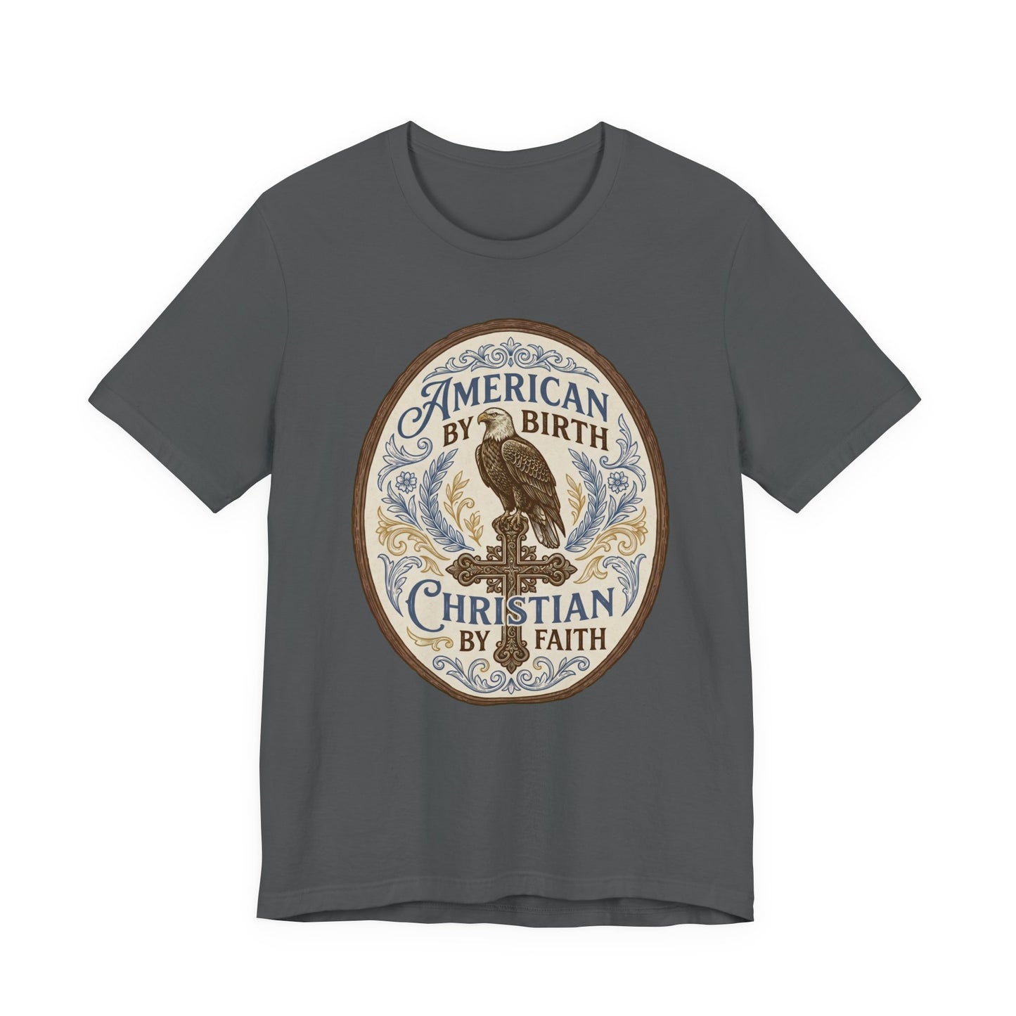 American by Birth, Christian by Faith Vintage Eagle T-Shirt