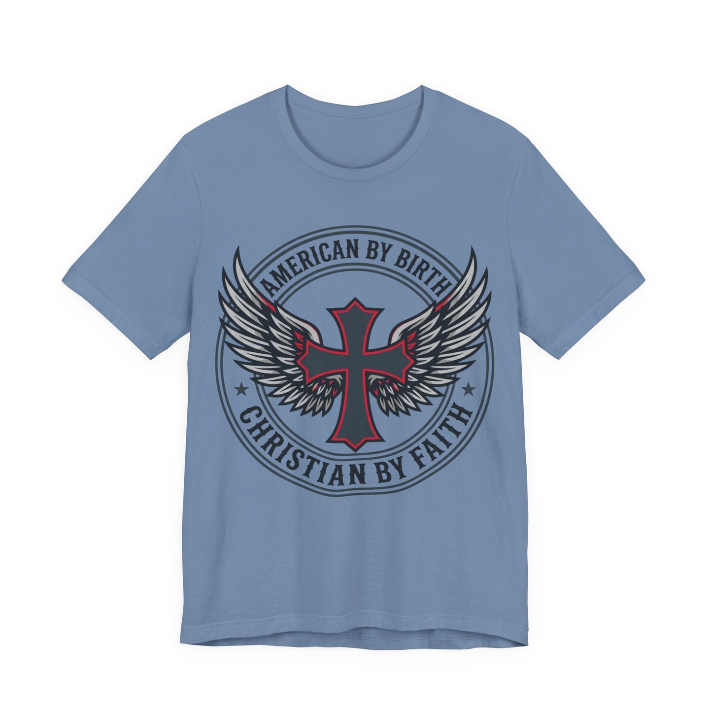 Christian by Faith American Flag Cross T-Shirt