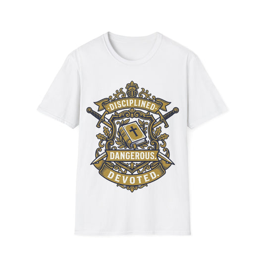 Disciplined Dangerous Devoted Crest T-Shirt