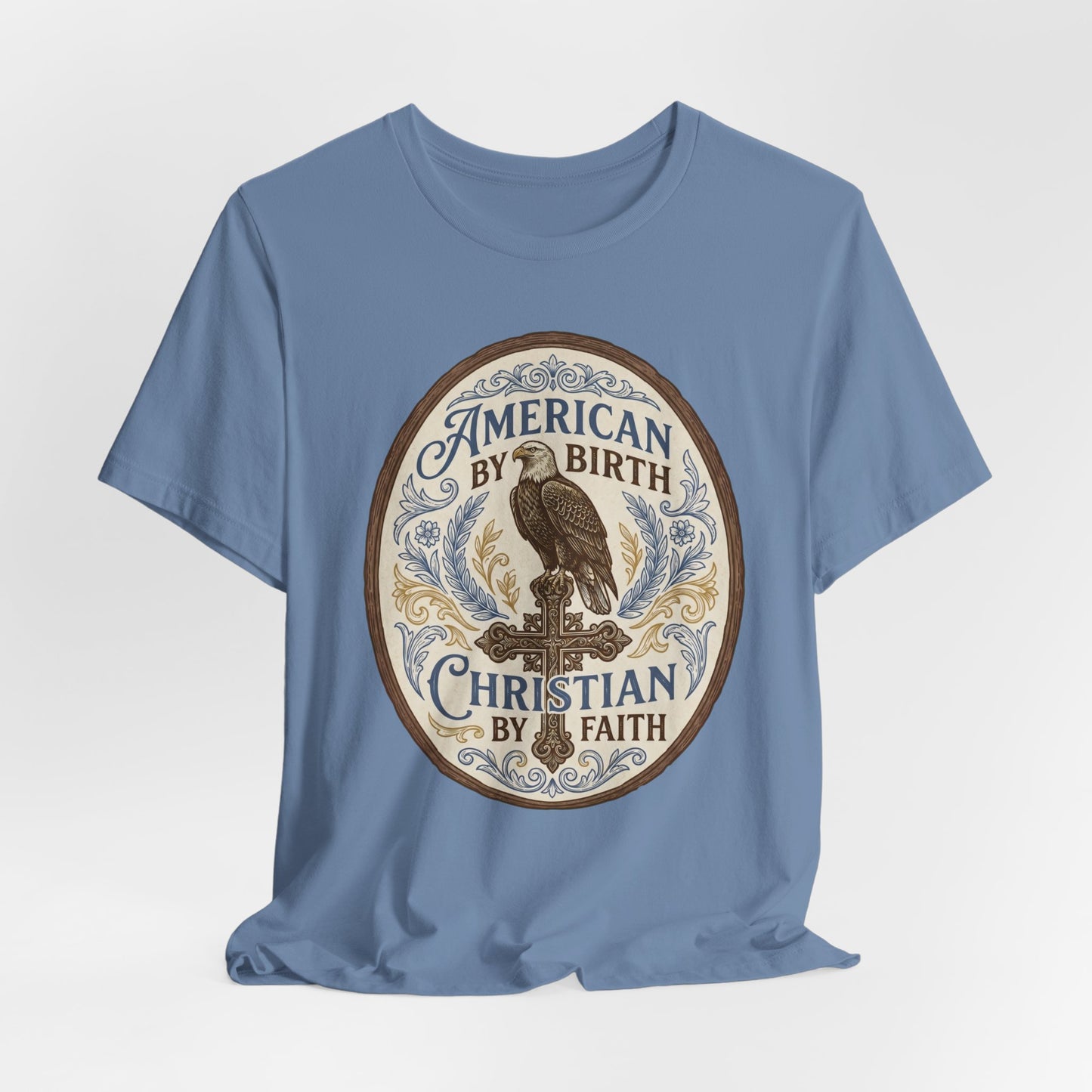 American by Birth, Christian by Faith Vintage Eagle T-Shirt