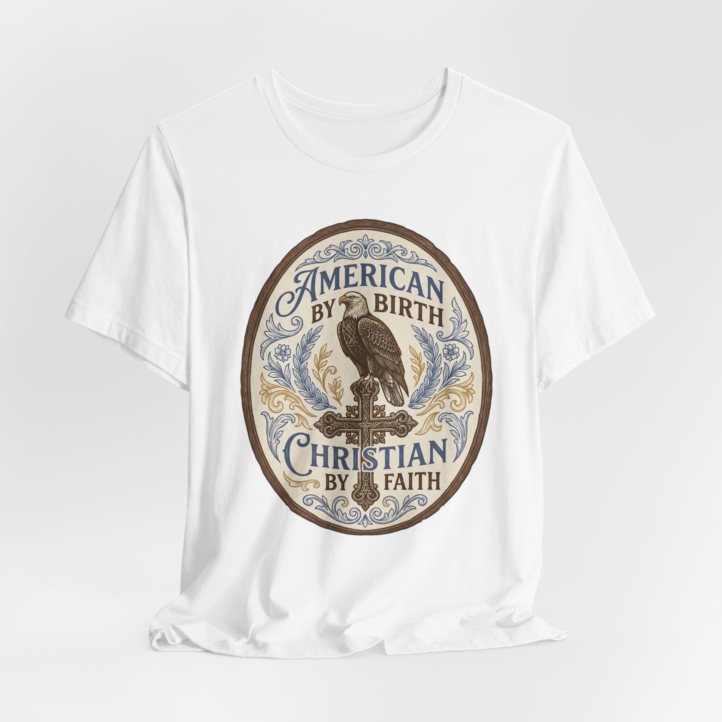 American by Birth, Christian by Faith Vintage Eagle T-Shirt