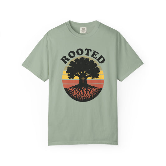 Rooted Tree Retro Sunset T-Shirt