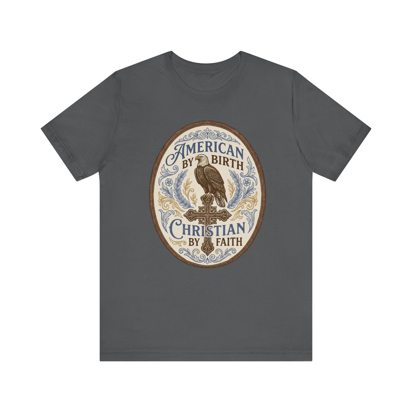American by Birth, Christian by Faith Vintage Eagle T-Shirt