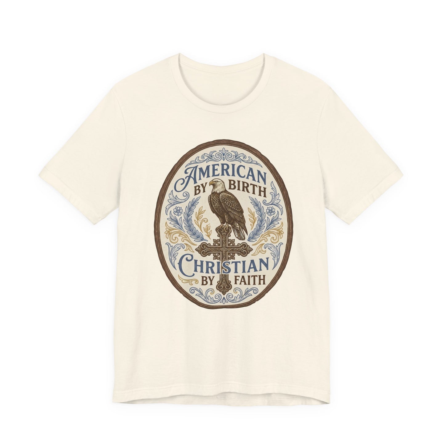 American by Birth, Christian by Faith Vintage Eagle T-Shirt