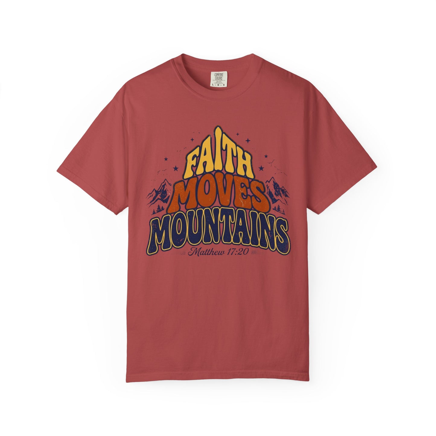 Retro Faith Moves Mountains Matthew 17:20 T-Shirt