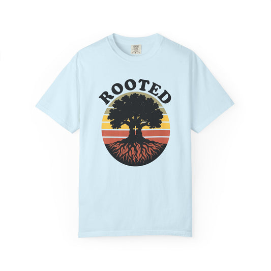Rooted Tree Retro Sunset T-Shirt
